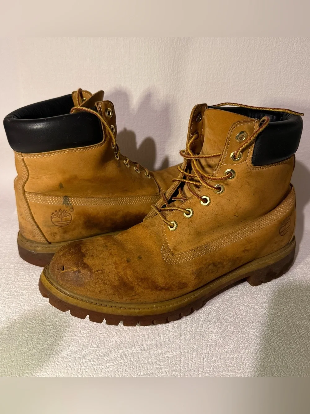 Timberland Premium 6-Inch Waterproof Boots Men’s 12M Wheat Nubuck 10061